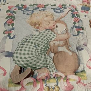 Handmade Quilted Baby Girls Blanket